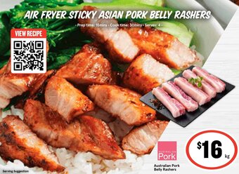 IGA Australian Pork Belly Rashers offer