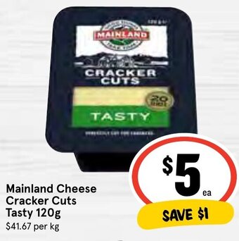 Mainland Cheese Cracker Cuts Tasty 120g