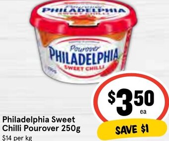 IGA Philadelphia Sweet Chilli Pourover 250g offer