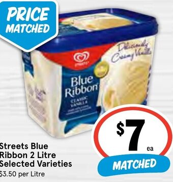 IGA Streets Blue Ribbon 2 Litre offer