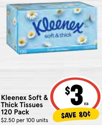 IGA Kleenex Soft & Thick Tissues 120 Pack offer