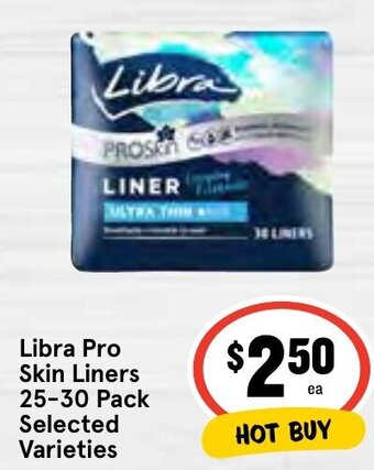 IGA Libra Pro Skin Liners 25-30 Pack offer