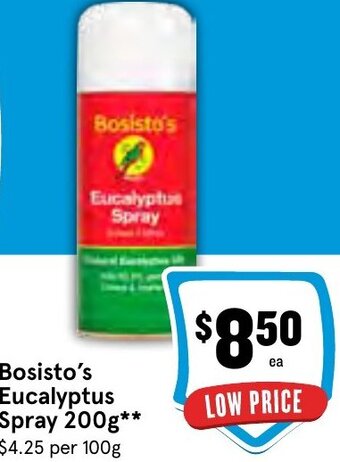 IGA Bosisto's Eucalyptus Spray 200g offer