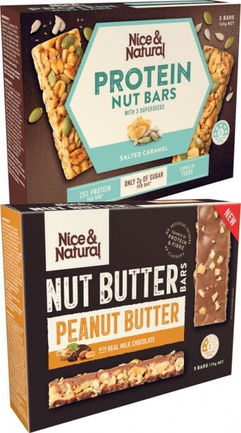 Coles Nice & Natural Protein Bars 165g or Layered Bars 175g offer