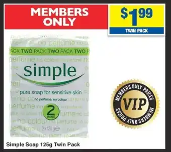 Simple Soap 125g Twin Pack