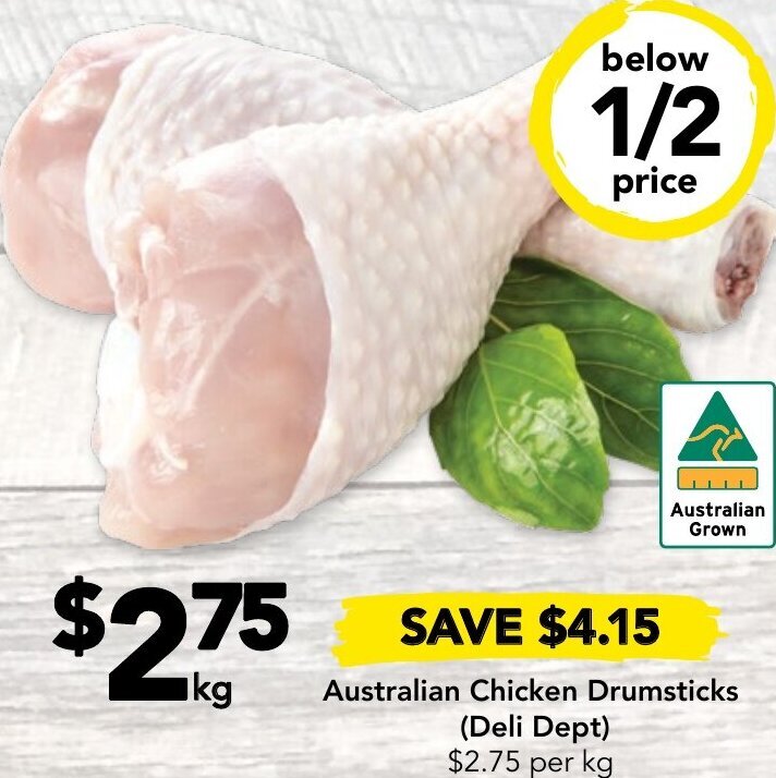 Australian Chicken Drumsticks (Deli Dept) offer at Drakes