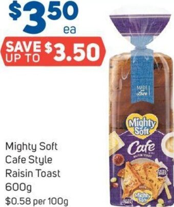 Foodland Mighty Soft Cafe Style Raisin Toast 600 g offer