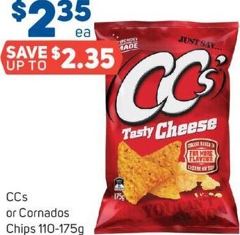 Foodland CCS or Cornados Chips 110-175g offer