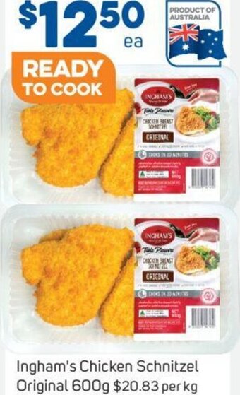 Foodland Ingham's Chicken Schnitzel Original 600g offer