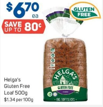 Foodland Helga's Gluten Free Loaf 500g offer
