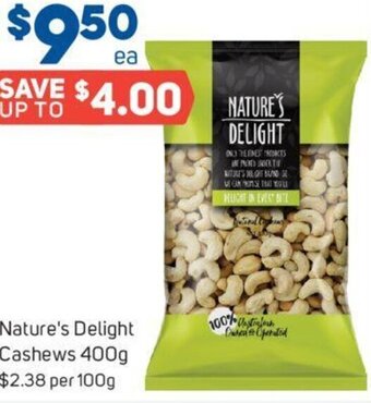Foodland Nature's Delight Cashews 400g offer