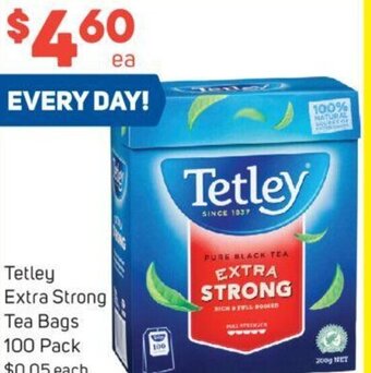Foodland Tetley Extra Strong Tea Bags 100 Pack offer