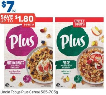 Foodland Uncle Tobys Plus Cereal 565-705g offer