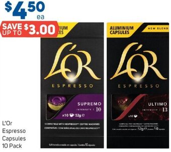 Foodland L'Or Espresso Capsules 10 Pack offer