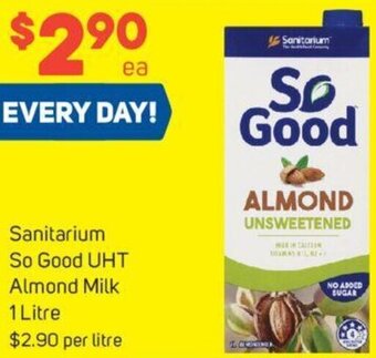 Foodland Sanitarium So Good UHT Almond Milk 1 Litre offer