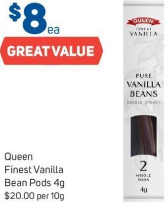 Foodland Queen Finest Vanilla Bean Pods 4g offer