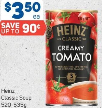 Foodland Heinz Classic Soup 520-535g offer