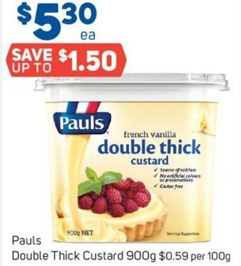Foodland Pauls Double Thick Custard 900g offer