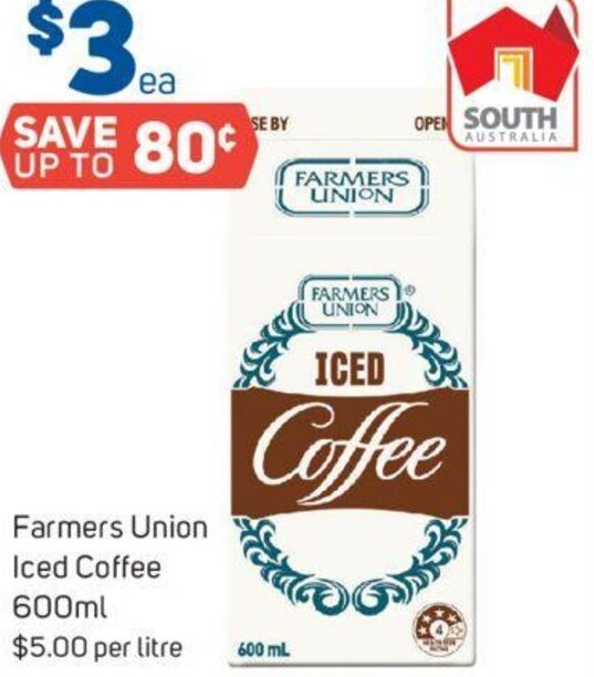 Farmers Union Iced Coffee 600ml offer at Foodland