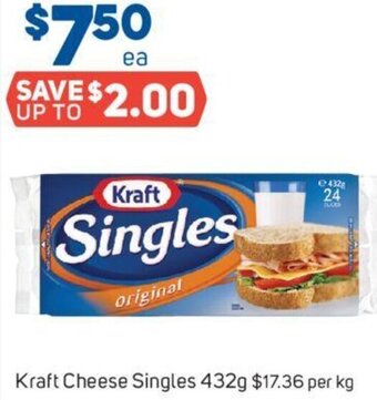 Foodland Kraft Cheese Singles 432g offer