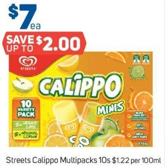 Foodland Streets Calippo Multipacks 10s offer