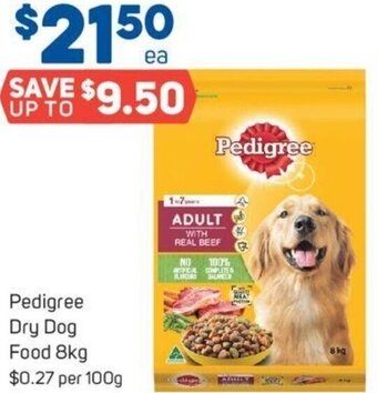 Foodland Pedigree Dry Dog Food 8kg offer