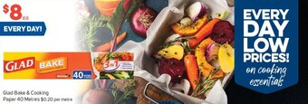 Foodland Glad Bake & Cooking Paper 40 Metres offer