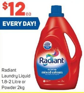 Foodland Radiant Laundry Liquid 1.8-2 Litre or Powder 2kg offer