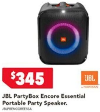 Harvey Norman JBL PartyBox Encore Essential Portable Party Speaker offer