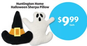 ALDI Huntington Home Halloween Sherpa Pillow offer