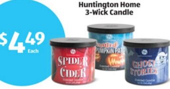 ALDI Huntington Home 3-Wick Candle offer