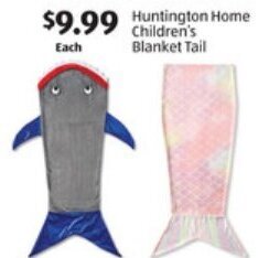 ALDI Huntington Home Children's Blanket Tail offer