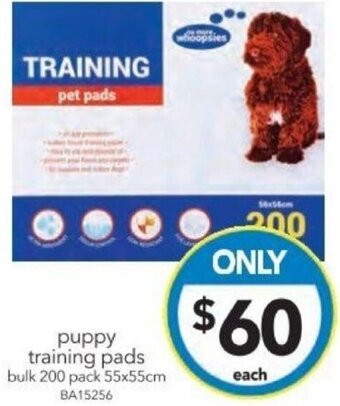 Cheap as Chips Puppy training pads bulk 200 pack 55x55cm offer