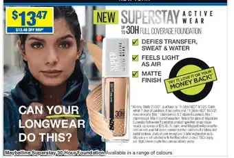 My Chemist Maybelline Superstay 30 Hour Foundation offer