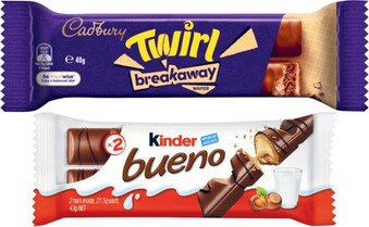 Coles Cadbury Medium Bar 30g-60g or Kinder Bueno Bar 39g-43g offer