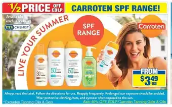 My Chemist Carroten SPF Range offer