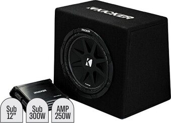 Autopro Kicker 12” subwoofer in custom ported enclosure & amp offer