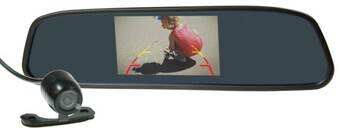 Autobarn Gator 4.3” clip on rearview mirror with reverse monitor & camera kit offer