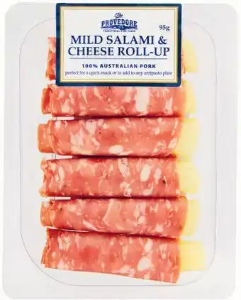 Coles Provedore Mild Salami & Cheese Roll-Up 95g offer