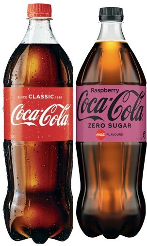 Coles Coca-cola, fanta or sprite soft drink 1.25 litre offer
