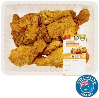 Coles Coles rspca approved chicken mixed portions southern fried offer