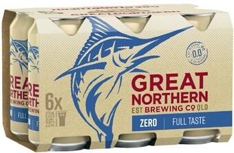 Coles Great northern zero alcohol beer cans 6x375ml offer