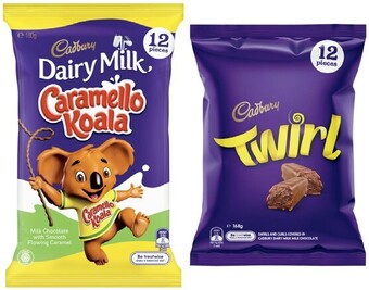 Coles Cadbury sharepacks 144g-180g offer