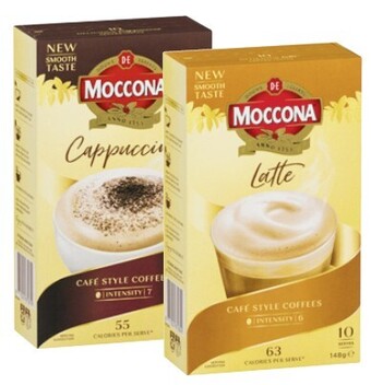 Coles Moccona café classic coffee sachets 10 pack offer