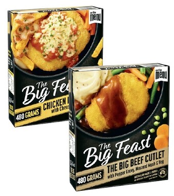 Coles On the menu big feast meal 480g-500g offer