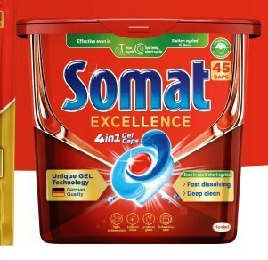 Coles Somat excellence dishwashing tablets 45 pack offer