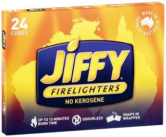 Coles Jiffy firelighters 24 pack offer