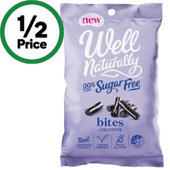 Woolworths Well naturally sugar free liquorice 110g – from the health foods aisle offer