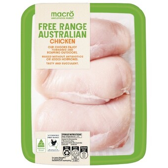 Woolworths Macro free range australian fresh chicken breast fillets skinless bulk tray offer