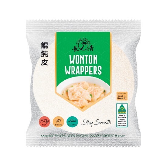 Evergreen wonton wrappers 300g offer at Woolworths